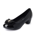 Women Cute Sweet Comfort Spring & Summer Office Bow Tie High Heel Shoes Lady Classic Hotel Work Black Pumps Zapatos Mujer B38.