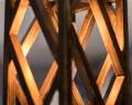 Wooden designer hanging lamp.
