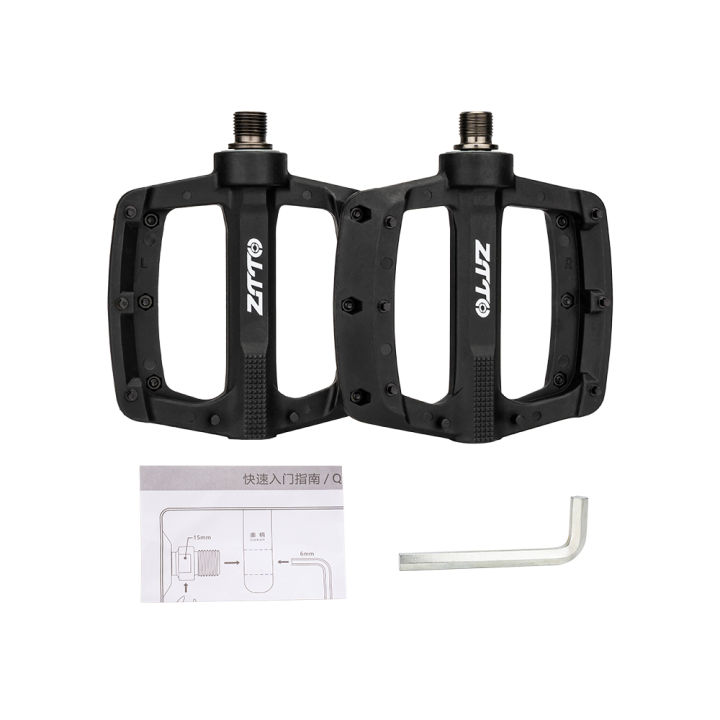 ZTTO%203%20Bearings%20MTB%20Externa%20Big%20Bearing%20Flat%20Pedal%20Steel%20axle%20XC%20AM%20Mountain%20Road%20bike%20Anti-slip%20Nylon%20Plastic%209/16%20Bicycle%20-%20Image%205