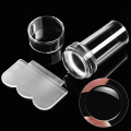 Nail Stamping Plates Pure Clear Jelly Nails Art Stamper Scraper Set Print Silicone Marshmallow Design Manicure Accessories Tool. 