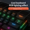 MUCAI MK61 Mechanical Keyboard Portable 61 Keys RGB LED Backlit USB Wired Office/Gaming Keyboards for Mac, Android, Windows. 