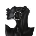 Charms fine 925 Sterling Silver 5CM circle hoop Earrings for Women fashion Pretty wedding party Jewelry Holiday . 