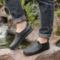 Orfails❤Men low rain boots, shallow water shoes, summer thick short rain boots, anti-slip and wear-resistant rubber shoes, shipping from Thailand. 
