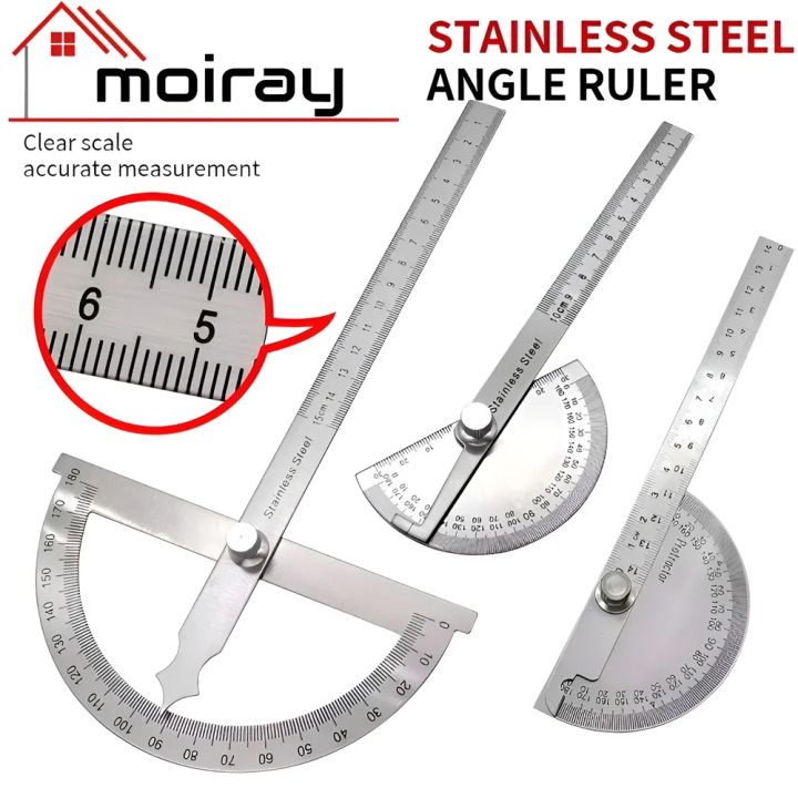 1PC Protractor Angle Ruler Stainless Steel Goniometer Dividing Gauge ...