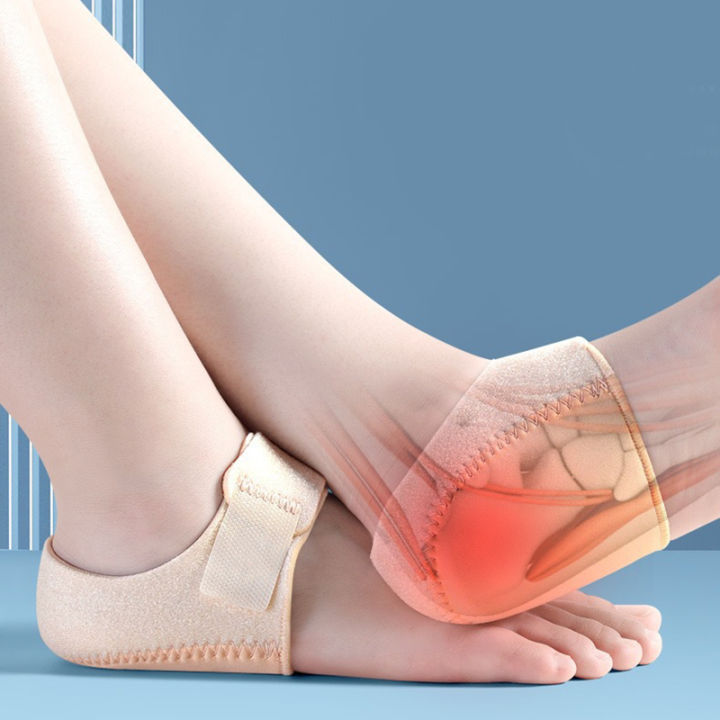 2 Pieces Pain Relief for Plantar Gel Heel Pad Fasciitis Socks Worn in Shoes Thin Heel Spur Foot Skin Care Protector Heel Sleeves freshfeet