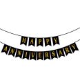 25Th Anniversary Decoration Items Surprise Gift For Wife Husband & Parents 15 Golden 15 Black 15 White Balloon Silver Foil Curtain 48 Combo Kit. 