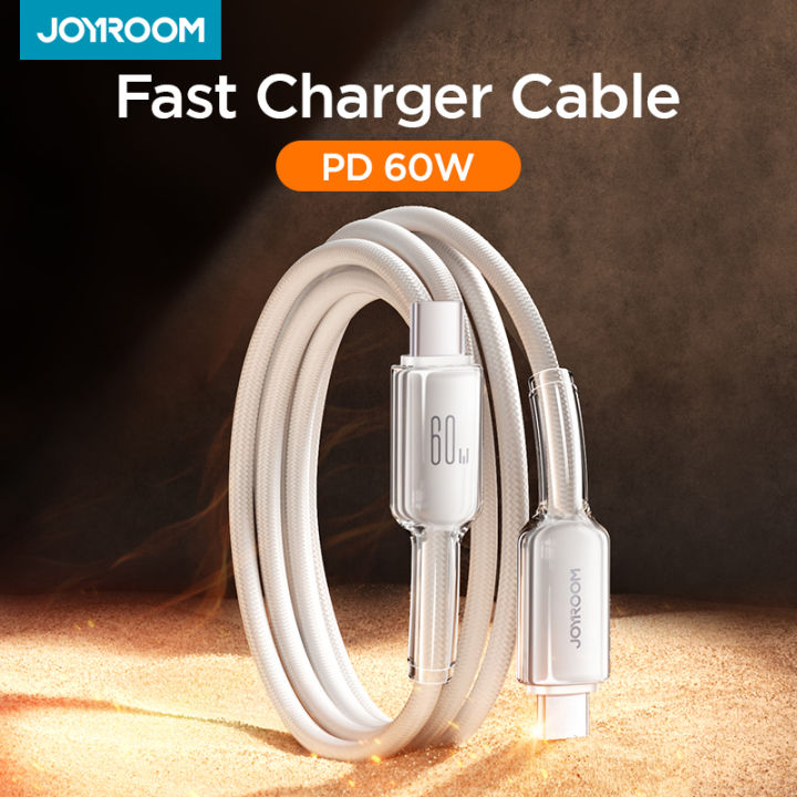 JOYROOM PD 60W USB C To Type C Cable for iPhone 15 Plus Pro max USB C PD Fast Charger Cord for Macbook iPad 15