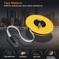 20m/50m/100m(65ft/164ft/328ft) Long Fiberglass Tape Measure Double Face Printing Inch/Metric for Construction Work. 