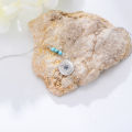 INS fine jewelry 14k 18K Gold Plated Bohemia beach Turquoise Beaded Anklet 925 Sterling Silver Devil's Eye Anklets for Women.