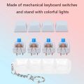 Keyboard Key Toy 4 Keys Button Keycap Fidget Keychain Keyboard Clicker Toy Keyboard Cube Toy for Adult s To Relief Pass Time.
