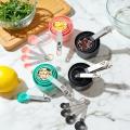 4/8PCS/Set Plastic Measuring Cup Measuring Spoon Stainless Steel Handle With Graduated Measuring Baking Tools Outdoor Tableware.