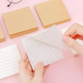 3 Packs Kraft Paper Sticky Note Pad, Memo Note Pad With Grids Lines, Perfect for Memo Notes& Reminders. 