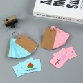 50 Sheets Kraft Paper Blank Flashcards with Binder Rings Spiral Notepads Kids Mini Notebooks Study Cards Book Kawaii Stationery. 