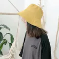 Bucket hat patchwork cap women sun hat Korean style UV protection sun hat. 