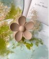 Flower design hair claw clip (catcher) in matte solid new faishon hair accessories for girls and womens. 