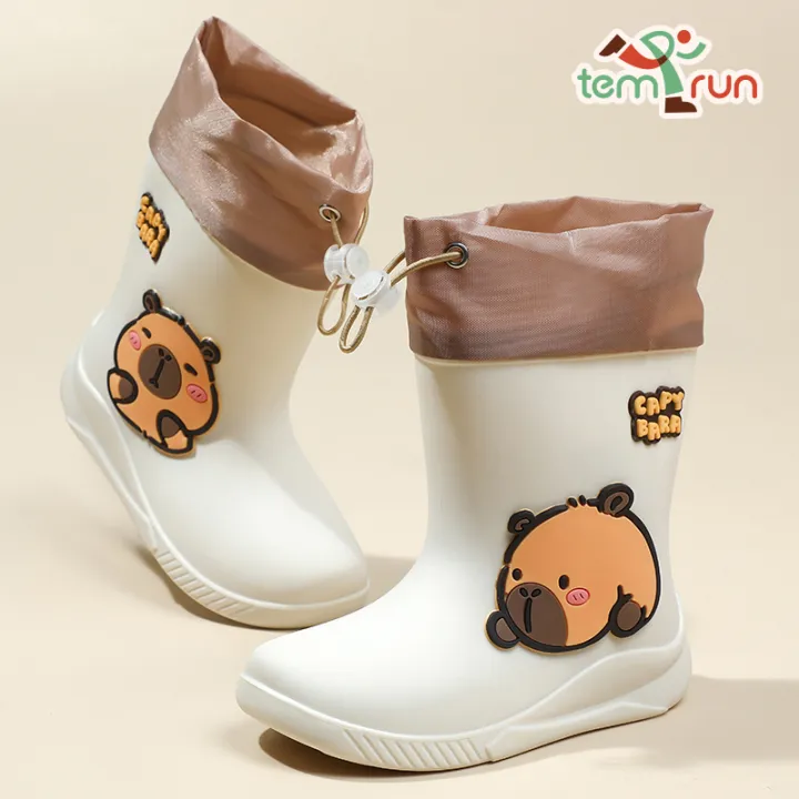 Children's%20Rain%20Boots%20Cartoon%20Capybara%20Pattern%20%20Rain%20Shoes%20For%20Girls%20Boys%20Anti-Slip%20Elastic%20Band%20For%20Students%20-%20Image%207