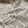 English newspaper design cotton mixed with linen, width 60 inches. 