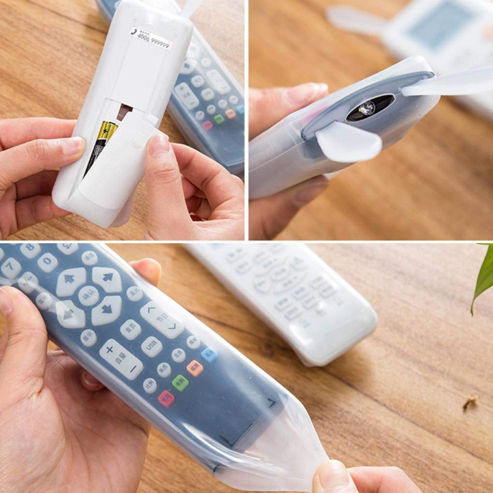 Silicone TV Remote Control Cover Rabbit Air Condition Control Protection Pouch Waterproof Fluorescence Dust Remote Control Cover(Large) (No Color Choice)