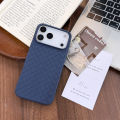Braided Textured Phone Case for IPhone 17 AIR 16E 15 14 Plus 13 12 11 Pro Max Liquid Silicone Knitted Pattern Breathable Cover.