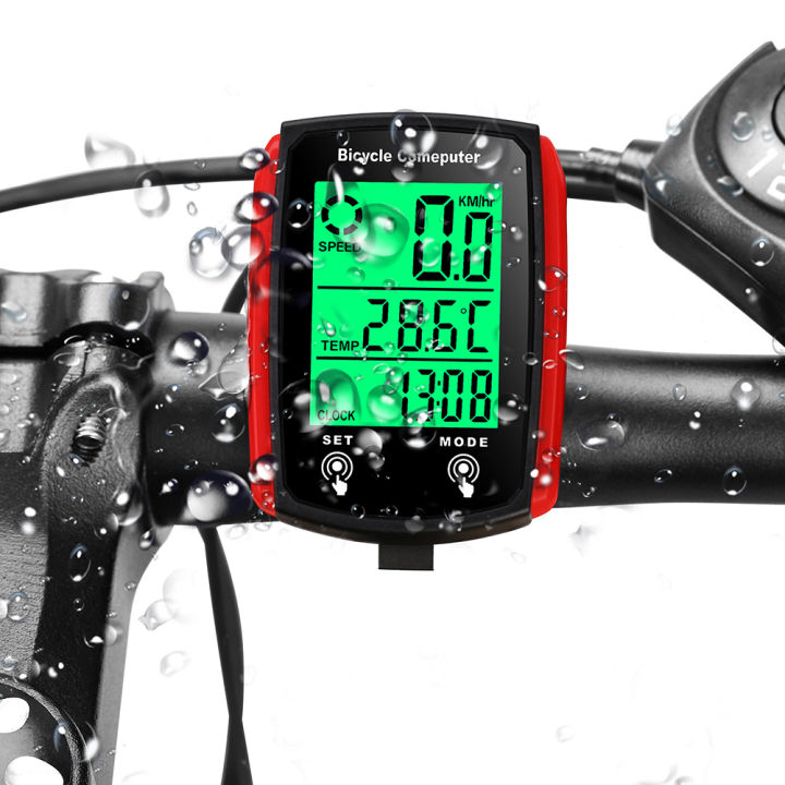 Waterproof Bicycle Computer Bike Lcd Display Digital Computer Wired ...