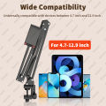 Tablet Holder for Bed with 90cm Metal Arm iPad Stand Tablet Bracket 360° Rotating Bed Phone Mount for 4.5~12.9 inch Phone Tablet.