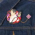 Jujutsu Kaisen Gojo Satoru Ryomen Sukuna Cosplay Brooch Badge Prop Anime Chain Metal Man Woman Pin Props Cartoon Accessories. 
