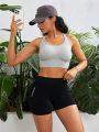 Women High Waist Butt Lift Sports Short Pants High Stretch Qyuick-Drying Breathable Yoga Shorts Athletic Tights. 