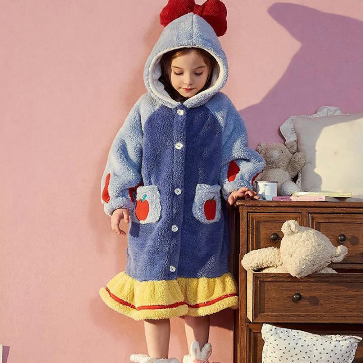 Kids%20Hooded%20Robe%20for%20Girls%20Winter%202026%20New%20Princess%20Child%20Thick%20Keep%20Warm%20Long%20Nightgown%20Front%20Button%20Coral%20Fleece%20Soft%20Bathrobe%20-%20Image%204