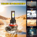 2pcs H8 H9 H1 H3 Led H11 9005 HB3 9006 HB4 Car CSP LED Fog Headlight Bulbs 6000K White Auto Fog Lamp Day Running Light. 