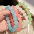 3 pieces Beautiful Transparent Glass Bead cute colours Friendship Bracelet for Couples, Best friends, Boys and Girls kids women unisex diy handcrafted trendy jewellery set elastic cute matching band. 