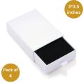 Pack of 4 Black or White ||wholesale packaging material || Jewellary Organizer || White Color Pull Out Jewelry Box Drawer Box for Ring Earrings Necklace Bracelet Jewelry Packaging Storage Gift Boxes for Jewellery. 