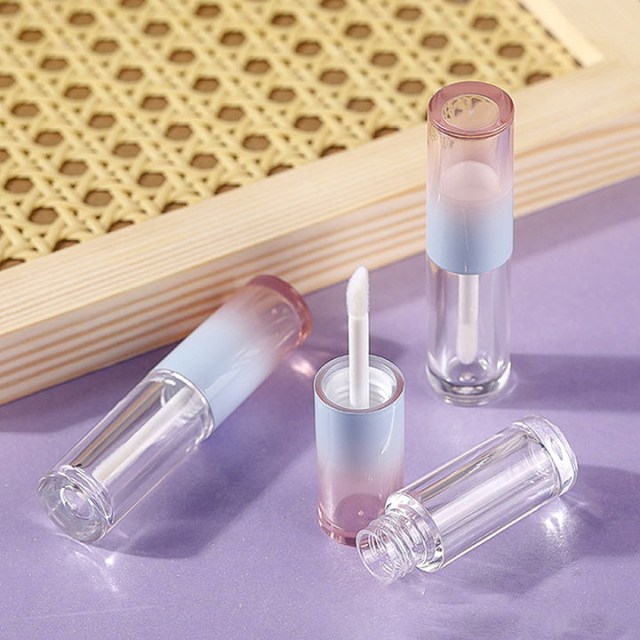 Lip Glaze Bottle Gradient Pink Blue Empty Lipstick Gloss Tube Refillable Bottle Liquid Container Bottle Lipgloss Sample Bottle~