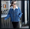White Fur Denim Jacket Unisex High Quality Best For Winters Jeans Jacket for Boys Denim Jacket For Girls. 