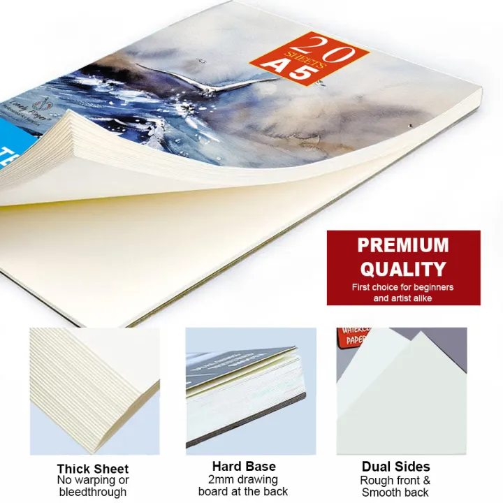Watercolor%20Paper%20A3/A4/A5%20300gsm%20-%20Professional%20Artists%20Water%20Colour%20Pad%20with%2020%20Sheets%20-%20Art%20Paper%20for%20Mixed%20Media%20Drawing%20-%20Image%205