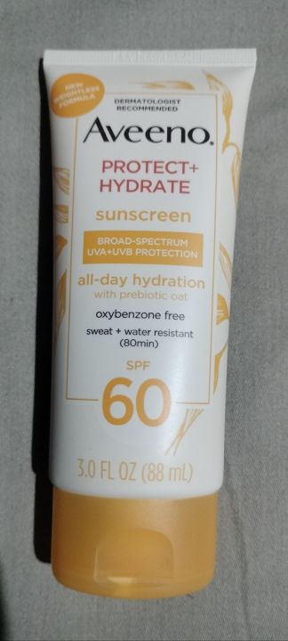 Aveeno protect+ hydrate sunscreen SPF 60, 88ml