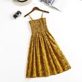 Summer Chiffon Camisole Sleeveless Dress Women Mini Dresses Fashion Elastic Waist Casual Spaghetti Strap Dresses Vestidos Girls.