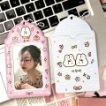 2pcs Cute Bunny PVC Photocard Holder Photo Card Protector.