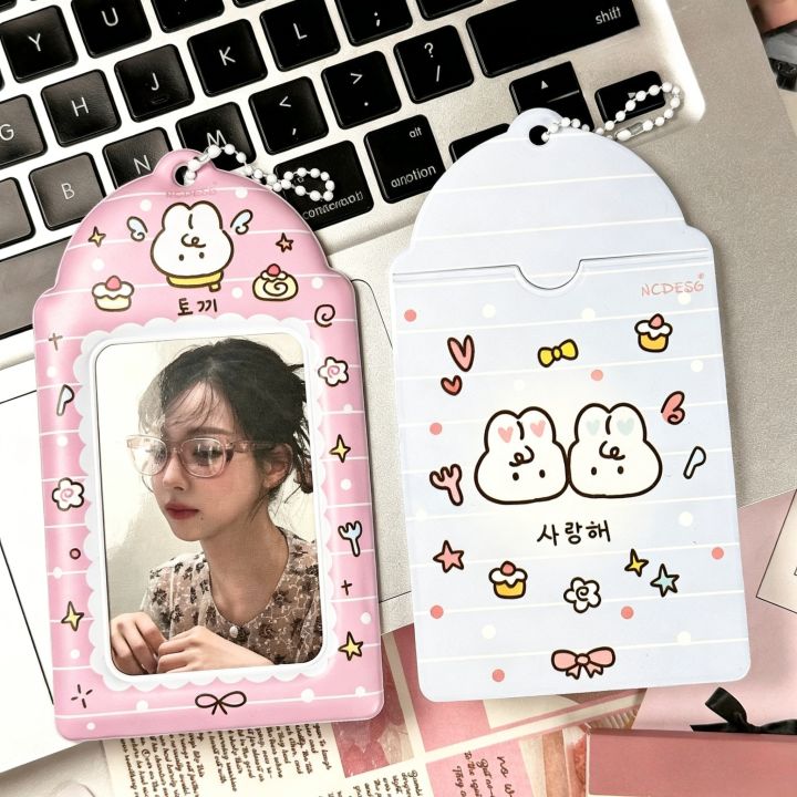 2pcs%20Cute%20Bunny%20PVC%20Photocard%20Holder%20%20Photo%20Card%20Protector%20-%20Image%204