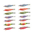 New 14pc Webfoot Octopus Egi Fishing Lure Squid Jig Egi Hook Artificial Bundled Luminous Cuttlefish Bait Wood Shrimp for Fishing. 
