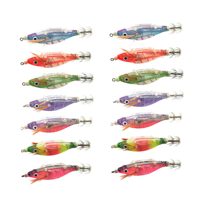 New%2014pc%20Webfoot%20Octopus%20Egi%20Fishing%20Lure%20Squid%20Jig%20Egi%20Hook%20Artificial%20Bundled%20Luminous%20Cuttlefish%20Bait%20Wood%20Shrimp%20for%20Fishing%20-%20Image%204