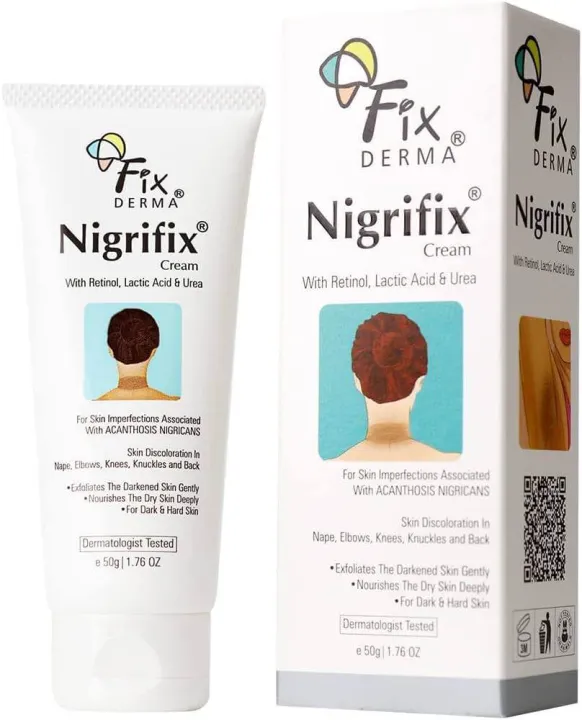 Nigrifix Cream for Acanthosis Nigricans | Exfoliating | For dark body parts such as neck, ankles, knuckles, armpits, thighs, elbows, 50g