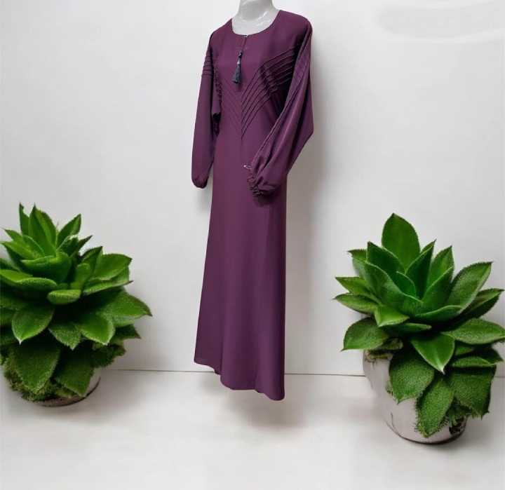 PREMIUM QUALITY KOREAN NIDA STUFF ABAYA (CHEST 24 AND LENGTH 54)