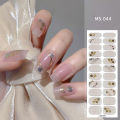 22 Pcs Convenient and Fast Gel Nail Sticker 3d Printed Nail Art Christmas Nail Stickers not need uv lamp. 
