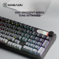 EWEADN Wired Gaming Keyboard, RGB Backlit with Side-Printed Gradient Keycaps, Multimedia Knob Control & Display Screen. 