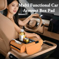 Auto Center Console Armrest Cushion With 2 Cup Holder Armrest Heightening Pad Auto Amrest Pillow Cover Pad for All Seasons.
