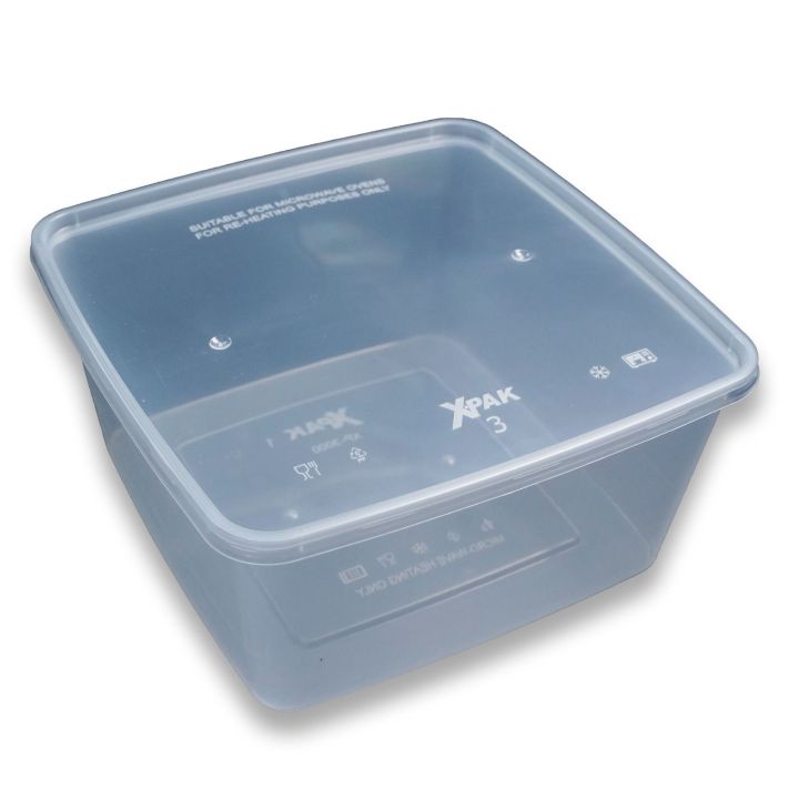 1.5L Disposable Plastic Box Pack Of 25 Pcs