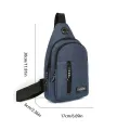 Business Men's Chest Bag Shoulder Messenger Bag Casual Canvas Travel Bag Waist Bag Multifunctional Waterproof Storage Bag. 