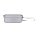 Boundless Voyage Titanium Bento with Lid & Handle Leak Proof Lunch Box Container Ultralight Outdoor Camping Cookware Ti2081C-83C. 