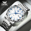 OPK Brand Steel Belt Dual Calendar Men's Quartz Watch 6003. 