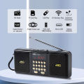 Portable Stereo FM Radio Wireless Speakers USB TF Card Player Rechargeable Bluetooth-compatible Speaker With FM Stereo Receiver.